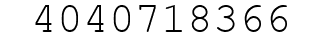 Number 4040718366.
