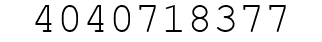 Number 4040718377.