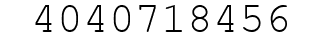 Number 4040718456.