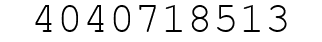 Number 4040718513.