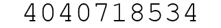 Number 4040718534.