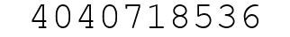 Number 4040718536.
