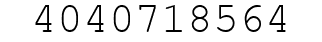 Number 4040718564.