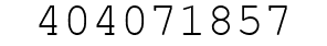 Number 404071857.