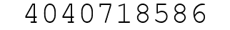 Number 4040718586.