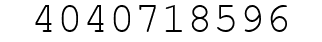Number 4040718596.