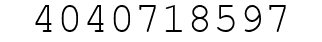 Number 4040718597.