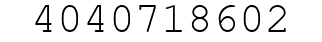 Number 4040718602.