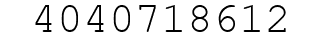 Number 4040718612.
