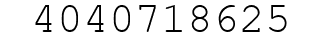 Number 4040718625.