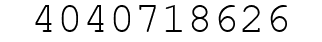 Number 4040718626.