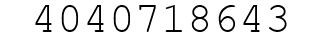 Number 4040718643.