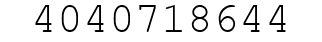 Number 4040718644.