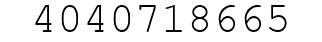 Number 4040718665.