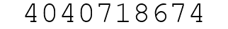 Number 4040718674.