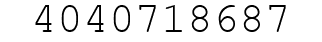 Number 4040718687.
