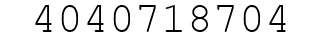 Number 4040718704.