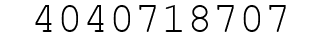Number 4040718707.