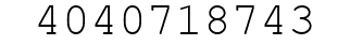 Number 4040718743.