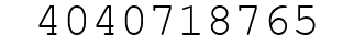 Number 4040718765.