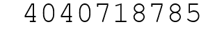 Number 4040718785.