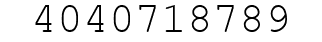 Number 4040718789.
