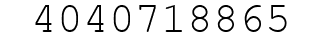 Number 4040718865.