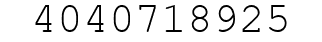 Number 4040718925.