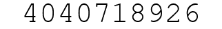 Number 4040718926.
