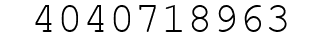Number 4040718963.