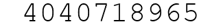 Number 4040718965.
