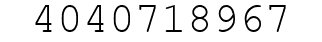 Number 4040718967.