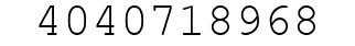 Number 4040718968.