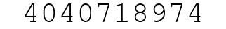 Number 4040718974.