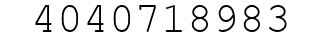 Number 4040718983.