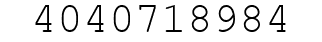 Number 4040718984.