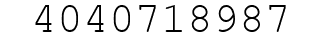 Number 4040718987.