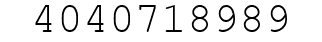 Number 4040718989.