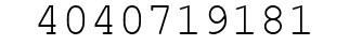Number 4040719181.