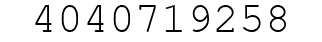 Number 4040719258.