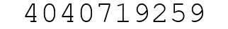 Number 4040719259.