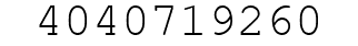 Number 4040719260.