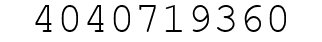 Number 4040719360.