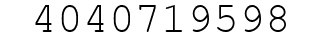 Number 4040719598.