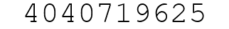 Number 4040719625.