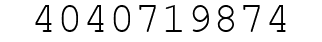 Number 4040719874.