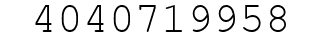 Number 4040719958.