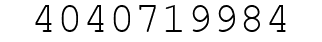 Number 4040719984.