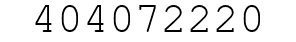Number 404072220.
