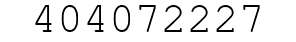Number 404072227.